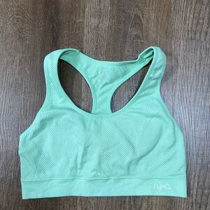 Rykä Women’s Light Green Seamless Racerback Sports Bra Light Support Size Medium